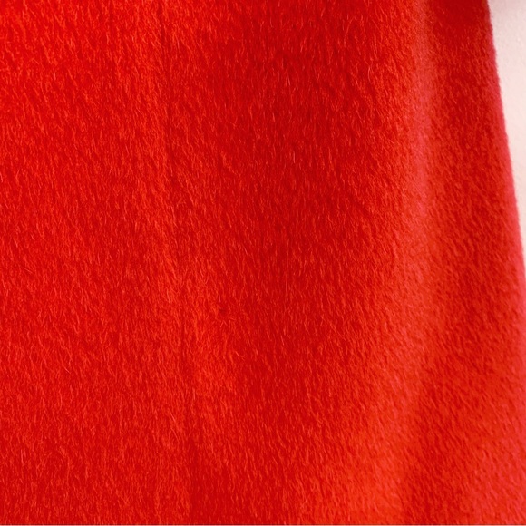 PRICE DROP Vintage Double Breasted Red Coat Fur Neckline 1960s 1970s Approx S/M - Picture 14 of 17